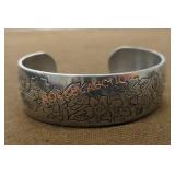 Violet Patterned Pewter Bracelet