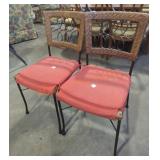 Metal Wicker-Look Chairs - Qty 2