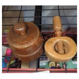 Wood Screw Nut Cracker & Butter Mold