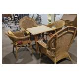 Wicker Outdoor Table & Chair Set