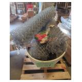 Bath Tub Filled w/ Wire Fencing/Small Caribbean
