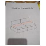 Outdoor rattan sofa