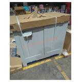 36" gray bathroom vanity