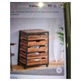Wooden Storage Dresser Cabinet On Wheels