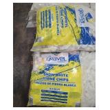 2 bags snow white stone chips