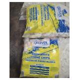 2 bags snow white stone chips