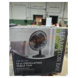 Hampton Bay 12" oscillating table fan