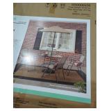 Stylewell sling dining set with umbrella