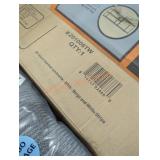 9 ft steel umbrella beige and white stripe