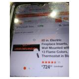80" Electric Fireplace Insert