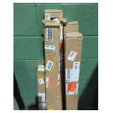 6 boxes of blinds and roller shades mix