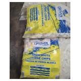 2 bags snow white stone chips