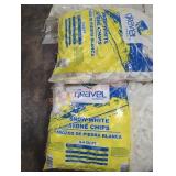 2 bags snow white stone chips