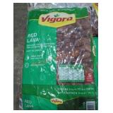 2 bags Vigoro red lava .5 cu ft rocks