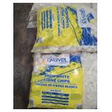 2 bags snow white stone chips