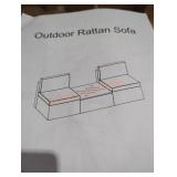 Outdoor rattan sofa