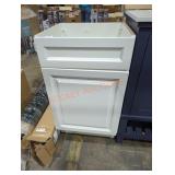 18" white bathroom vanity base