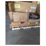 76.8" x 35.8" x 4.3" Shower Door/Grey Plastic