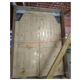 2 Jeld Wen Double Doors, 56" x 80" and 60" x 80"