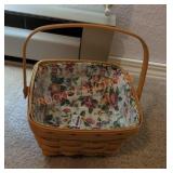 Floral Lined Longaberger Basket