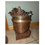 Brass Bucket Decor Piece