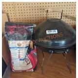 Portable Round Grill w Charcoal
