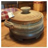 Handmade Stoneware Lidded Casserole Dish