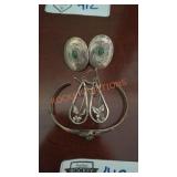 Vintage Sterling Stamped Ornate Jewelry Qty-3