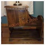 20"W ï¿½ 11"D ï¿½ 22"H Unique Wood Side Table