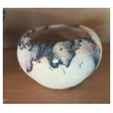 Small Handmade Raku Pottery Bowl