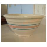 McCoy Pink/Blue Stripe Stoneware Bowl