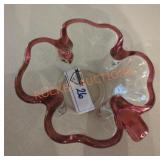 Pink Rimmed 4-Leaf Clover Candy Dish
