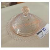Miss America Pink Depression Glass Butter Dish
