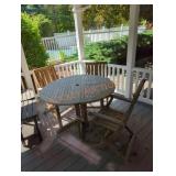 48"W ï¿½ 30"H Outdoor Wood Bistro Set