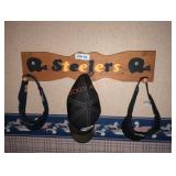 Wooden Steelers Coat/Hat Wall Hanger