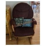 Cushioned Wood Rocking Chair