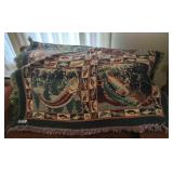 Fishing Print Tapestry Blanket