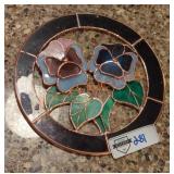 Pansy Stained Glass Hanging
