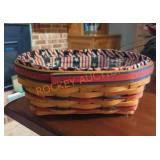 Patriotic Lined Longaberger Basket