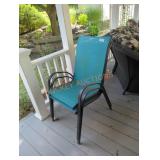 Teal Outdoor Chairs - Qty 2