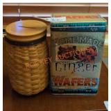 Ginger Wafers Tin & Basket