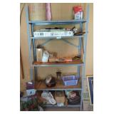 Metal Storage Rack w Contents