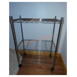 3 Tier Metal Rolling Shelf