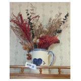 Spongeware Pottery Pitcher