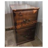 16"W ï¿½ 19"D ï¿½ 27"H Wood Filing Cabinet