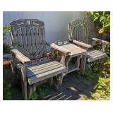 Cute Heart Outdoor Chairs + Side Table