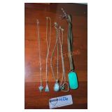 925 & Sterling Stamped Turquoise Necklaces Qty-5