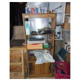 Wooden Storage Shelf Contents Included