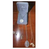 925 Stamped Religious Necklaces Qty-5