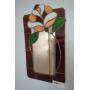 Stained Glass Rose Wall Mirror